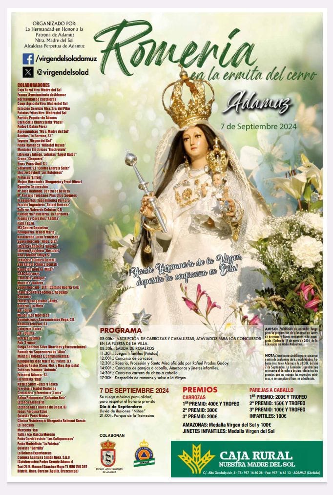 Cartel de Romería de Nuestra Señora del Sol 2024
